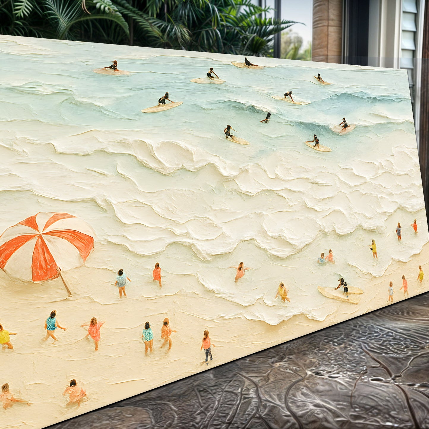 Beach Days Coastal Canvas Wall Art