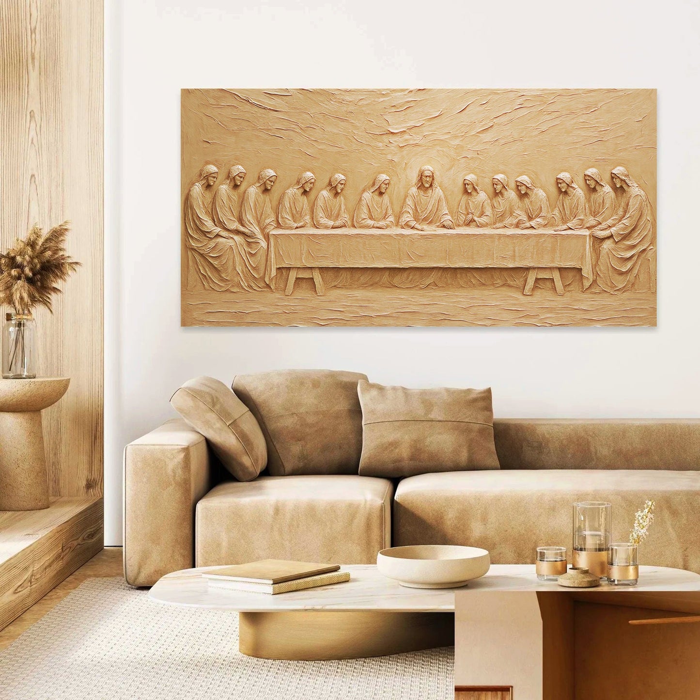 The Last Supper Minimalist Faith Canvas Wall Art
