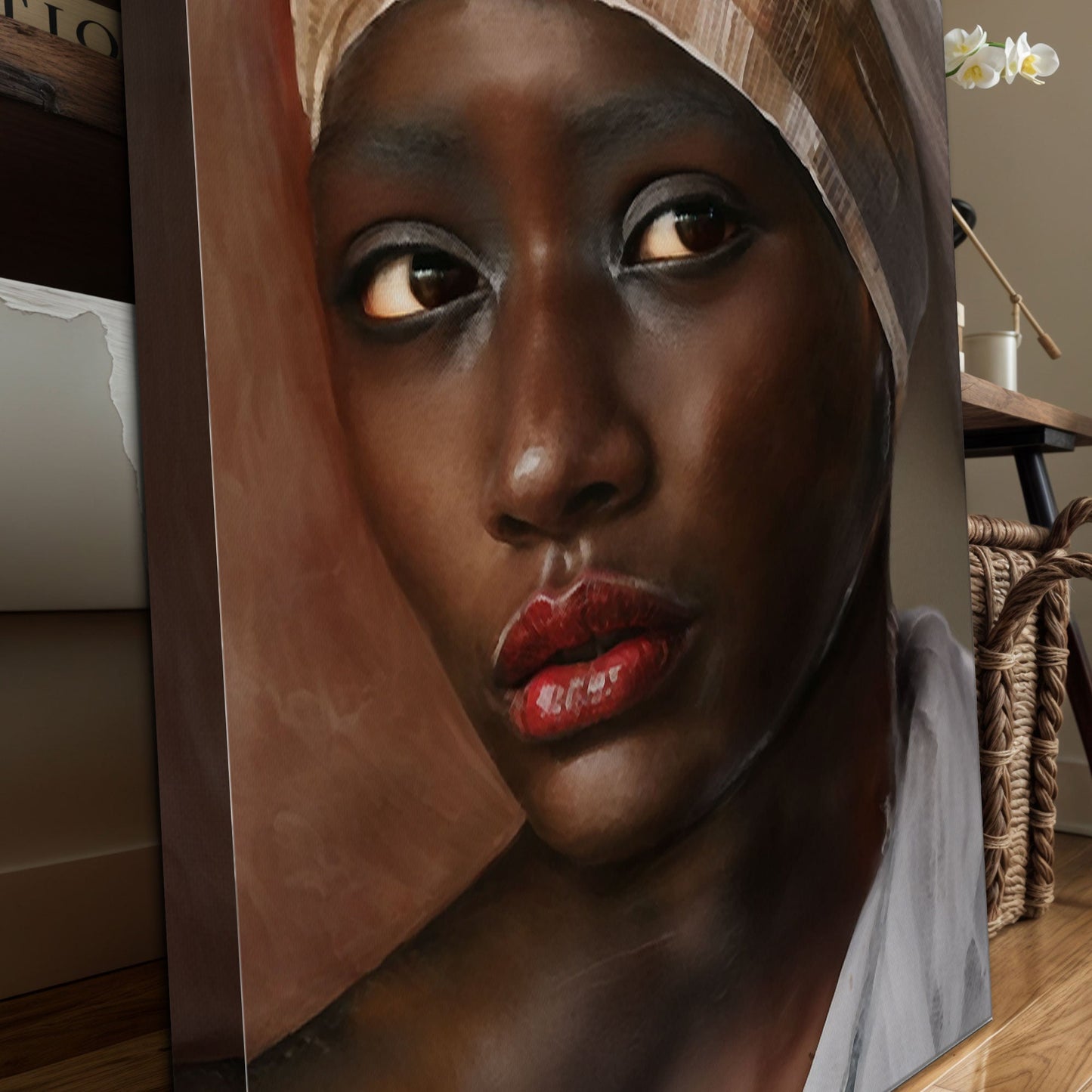 African Woman Portrait Canvas Wall Art