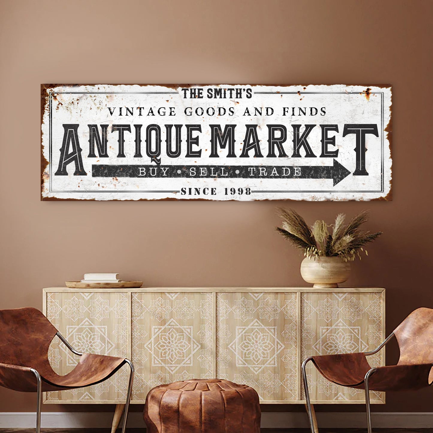 Vintage Antique Market Canvas Wall Art
