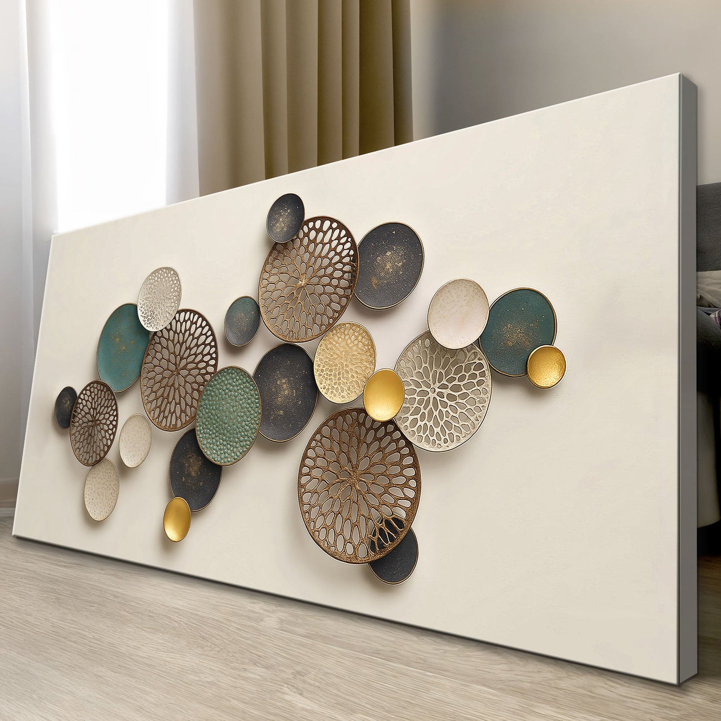 Lotus Leaf Abstract Canvas Wall Art