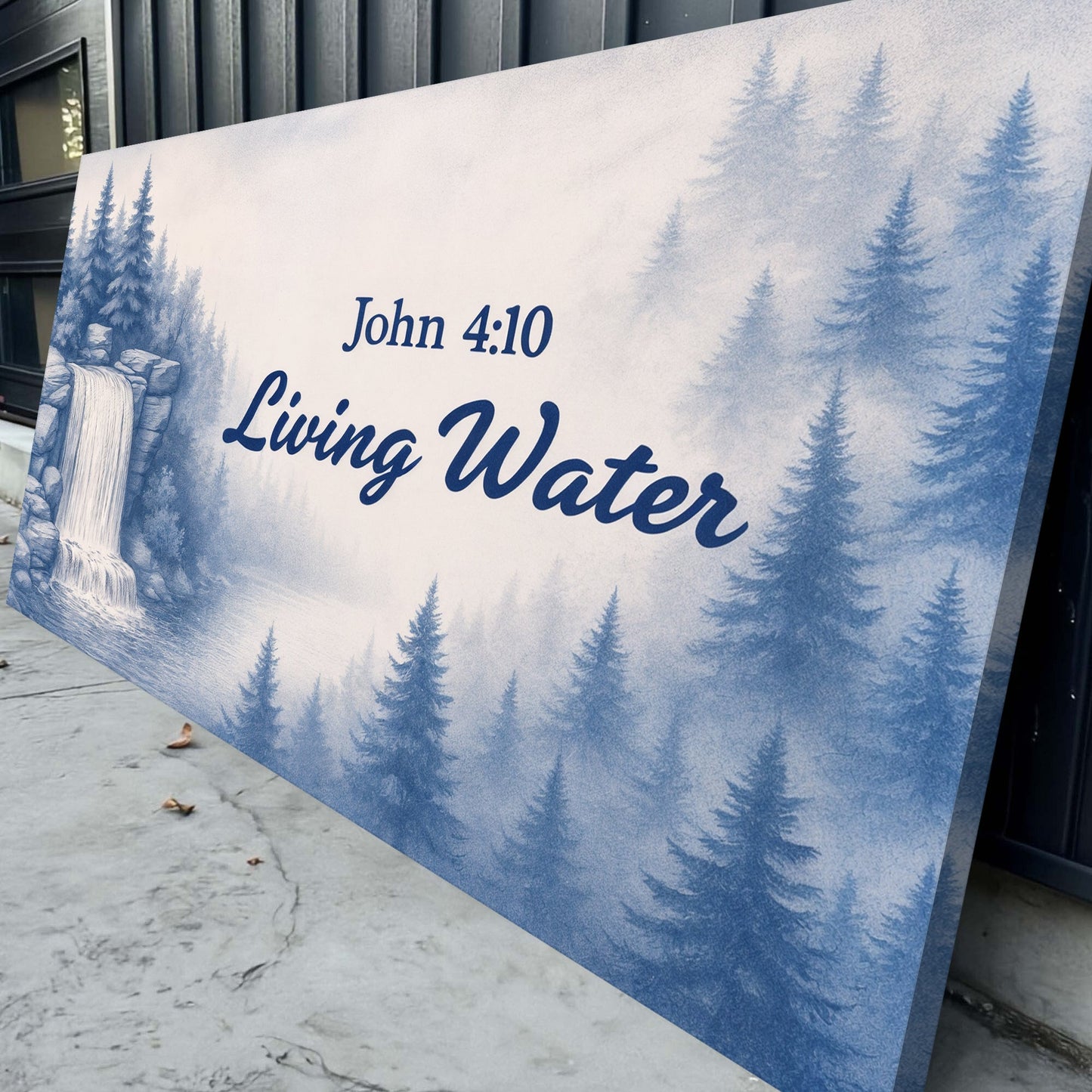 Living Water John 4:10 Faith Canvas Sign
