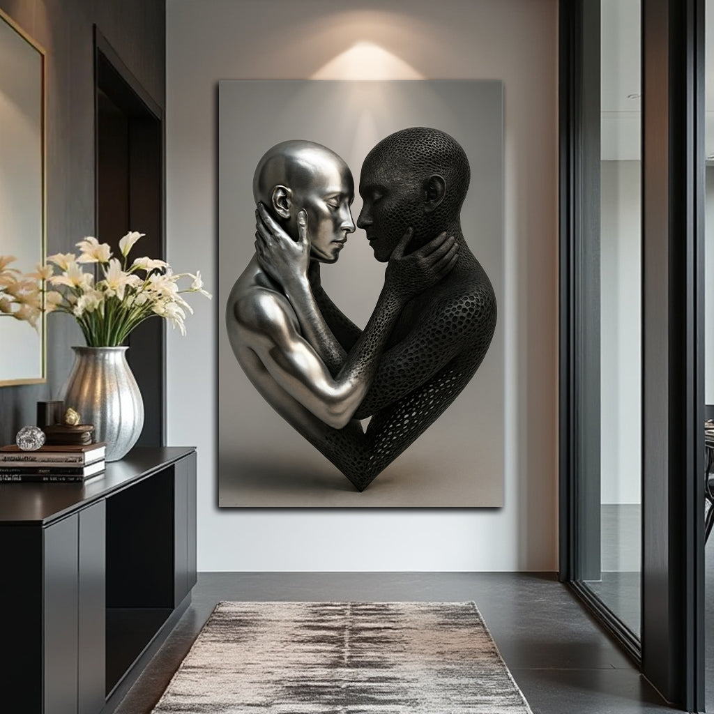 Eternal Love Figure Abstract Canvas Wall Art VIII