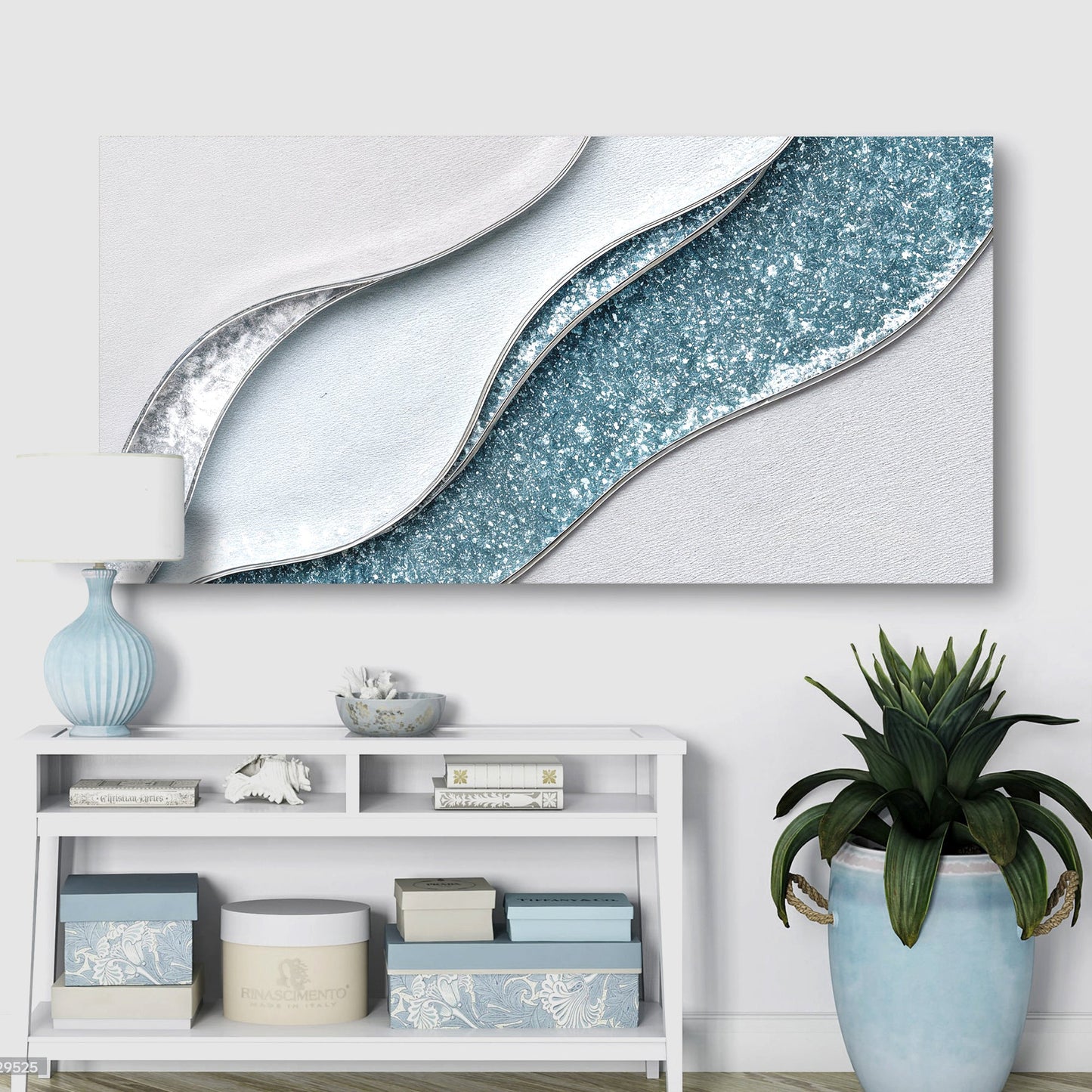 Lighter Waves Abstract Canvas Wall Art