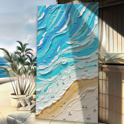 Beach Days Coastal Canvas Wall Art IV