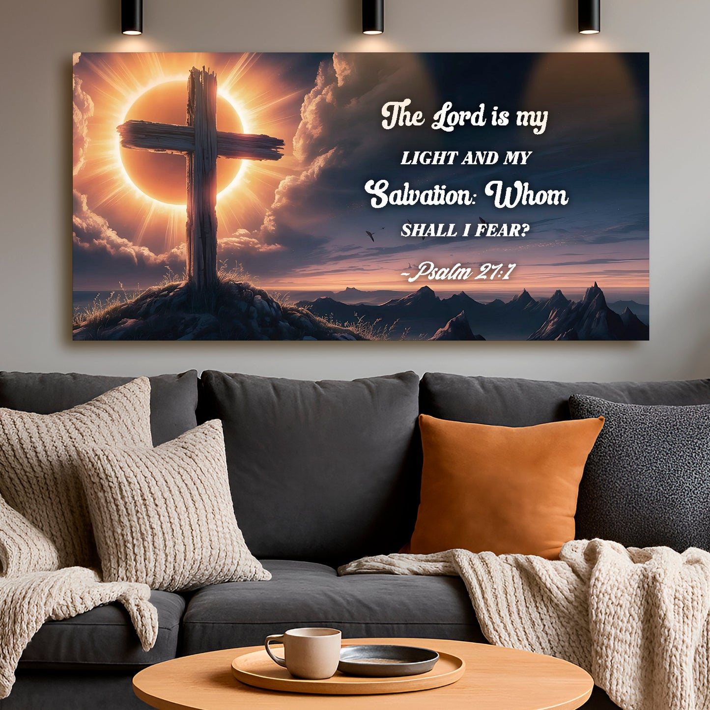 Psalm 27:1 The Lord Is My Light and My Salvation Canvas