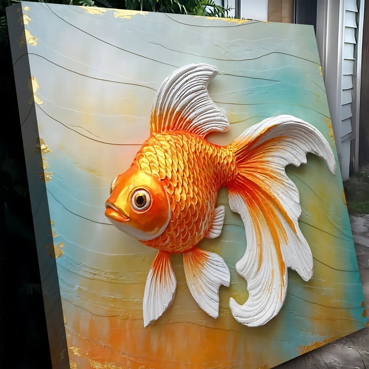 3D Goldfish Canvas Wall Art