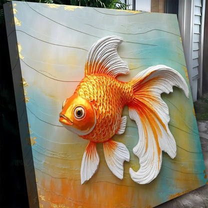 3D Goldfish Canvas Wall Art