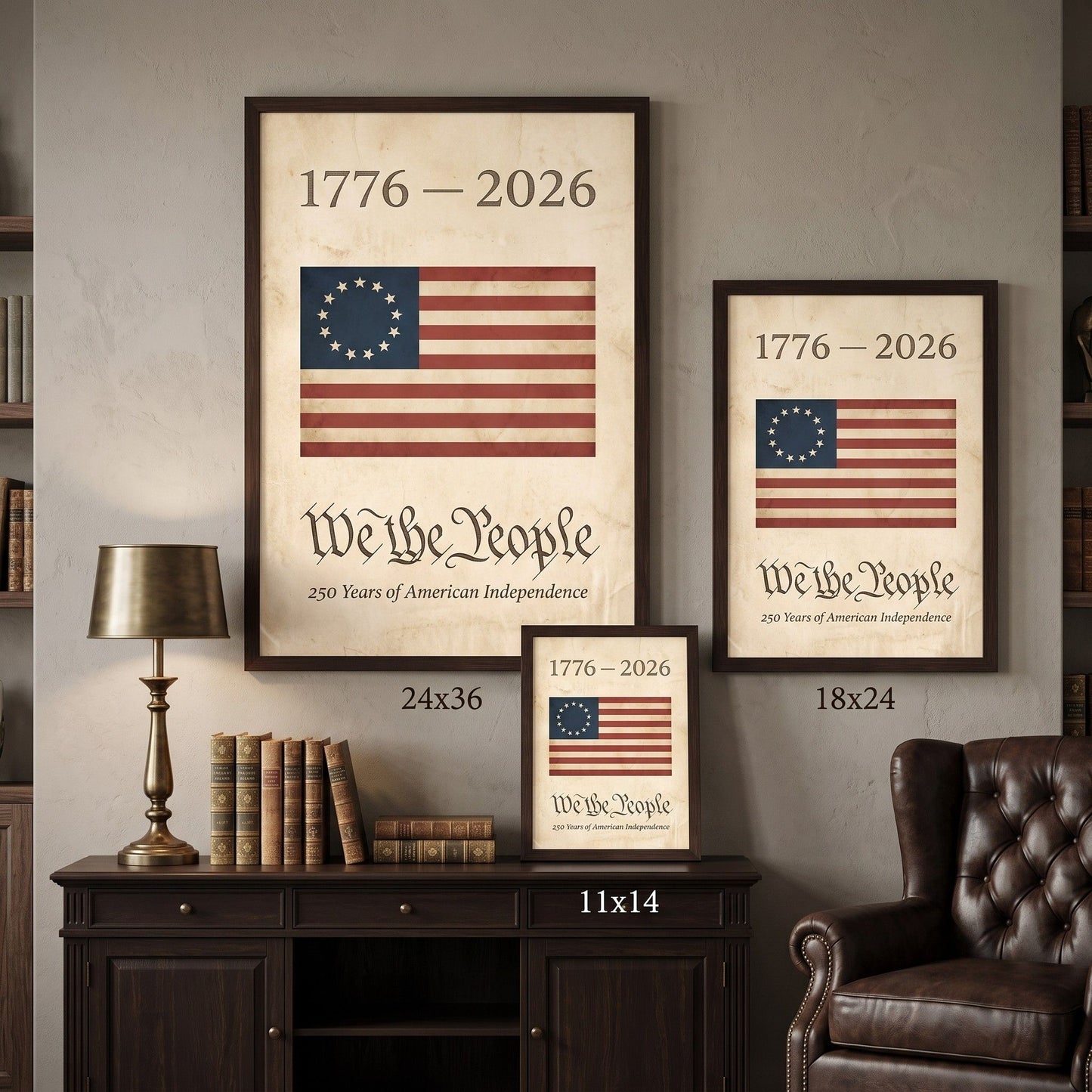 1776 American Flag Wall Art - We the People