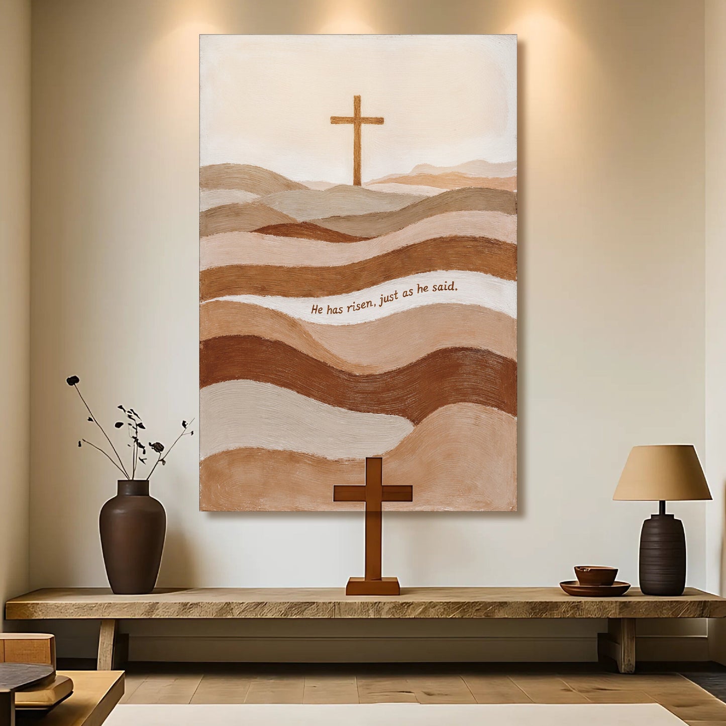 He Has Risen Just As He Said Faith Canvas Wall Art