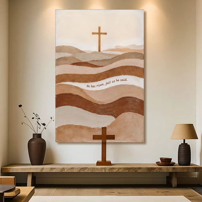 He Has Risen Just As He Said Faith Canvas Wall Art