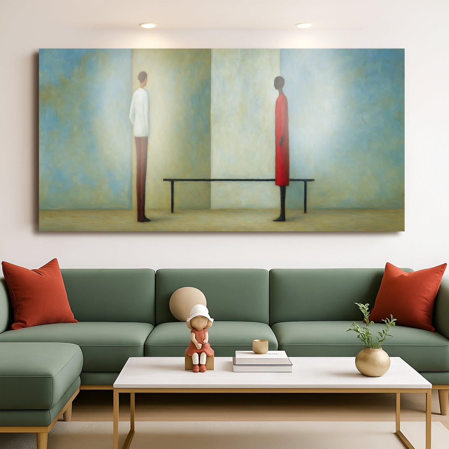Confrontation Abstract Canvas Wall Art