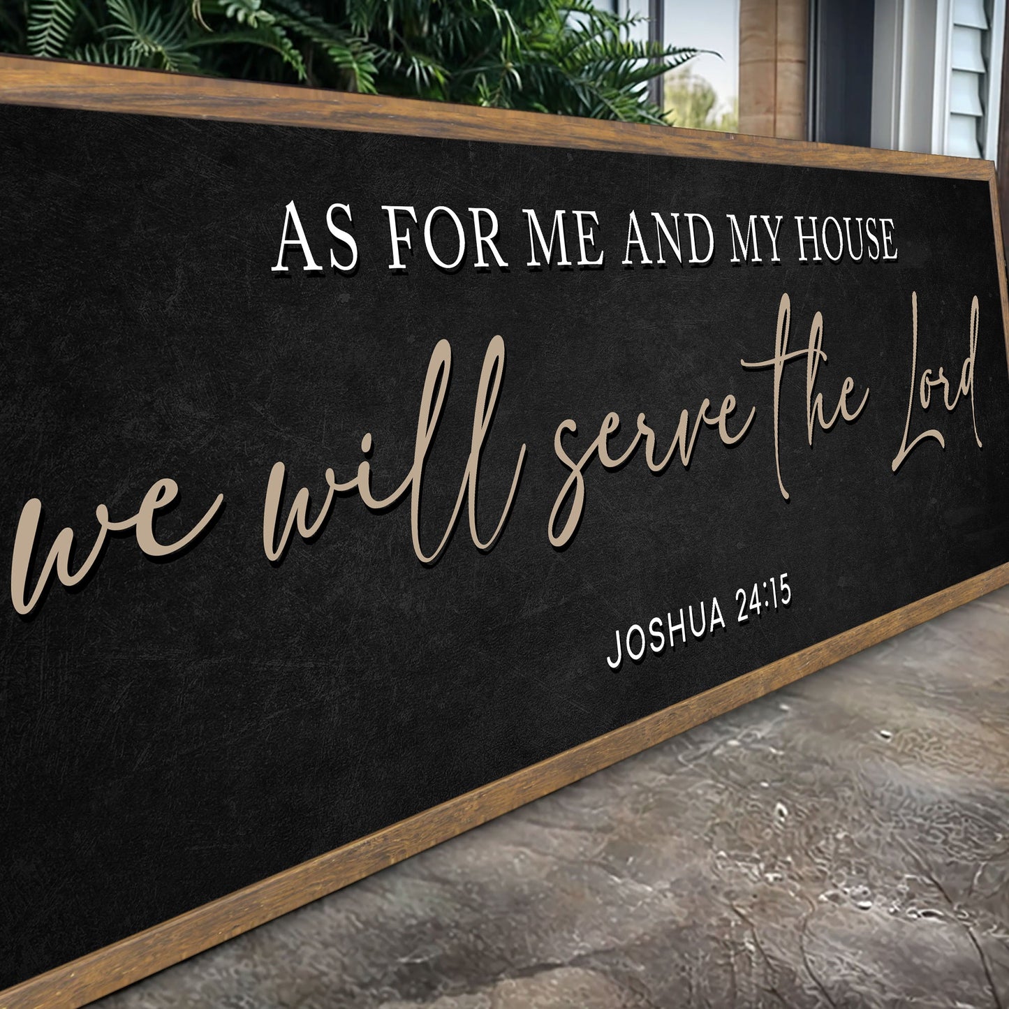 As For Me and My House Faith Canvas Sign