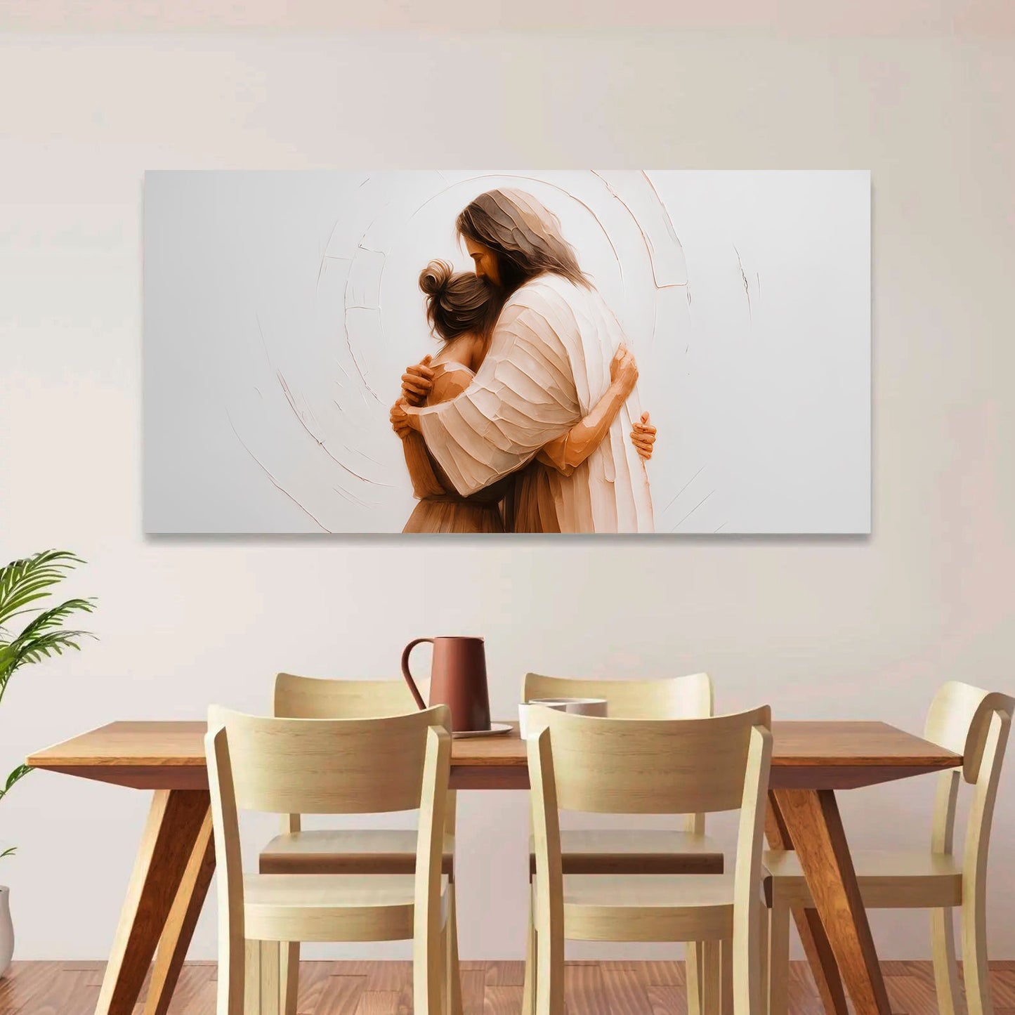 Divine Embrace of Grace Faith Canvas Wall Art