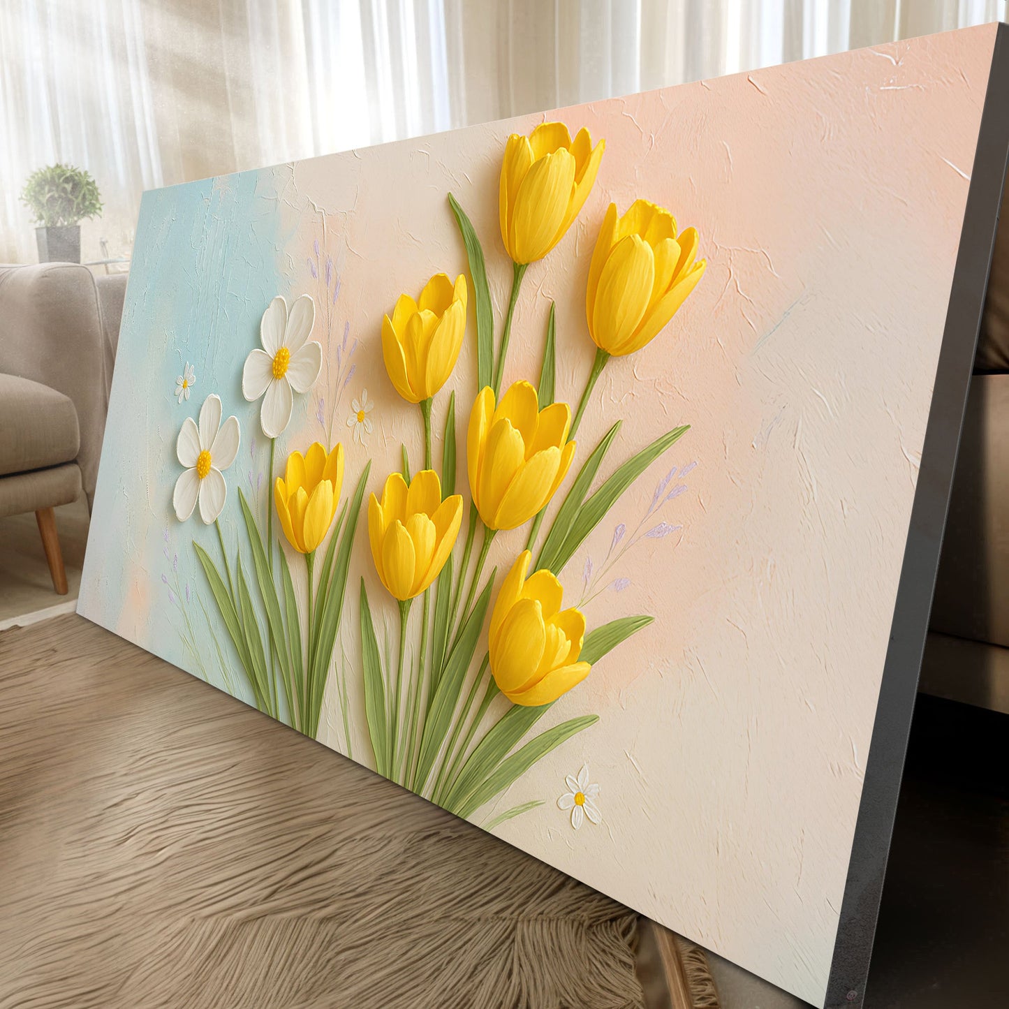 Panoramic Floral Canvas Wall Art