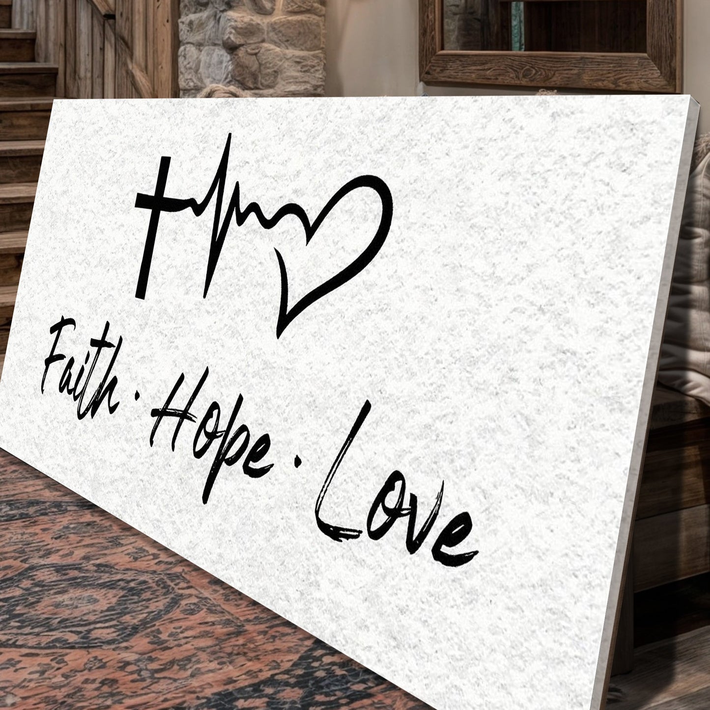 Faith Hope Love Canvas Wall Art II
