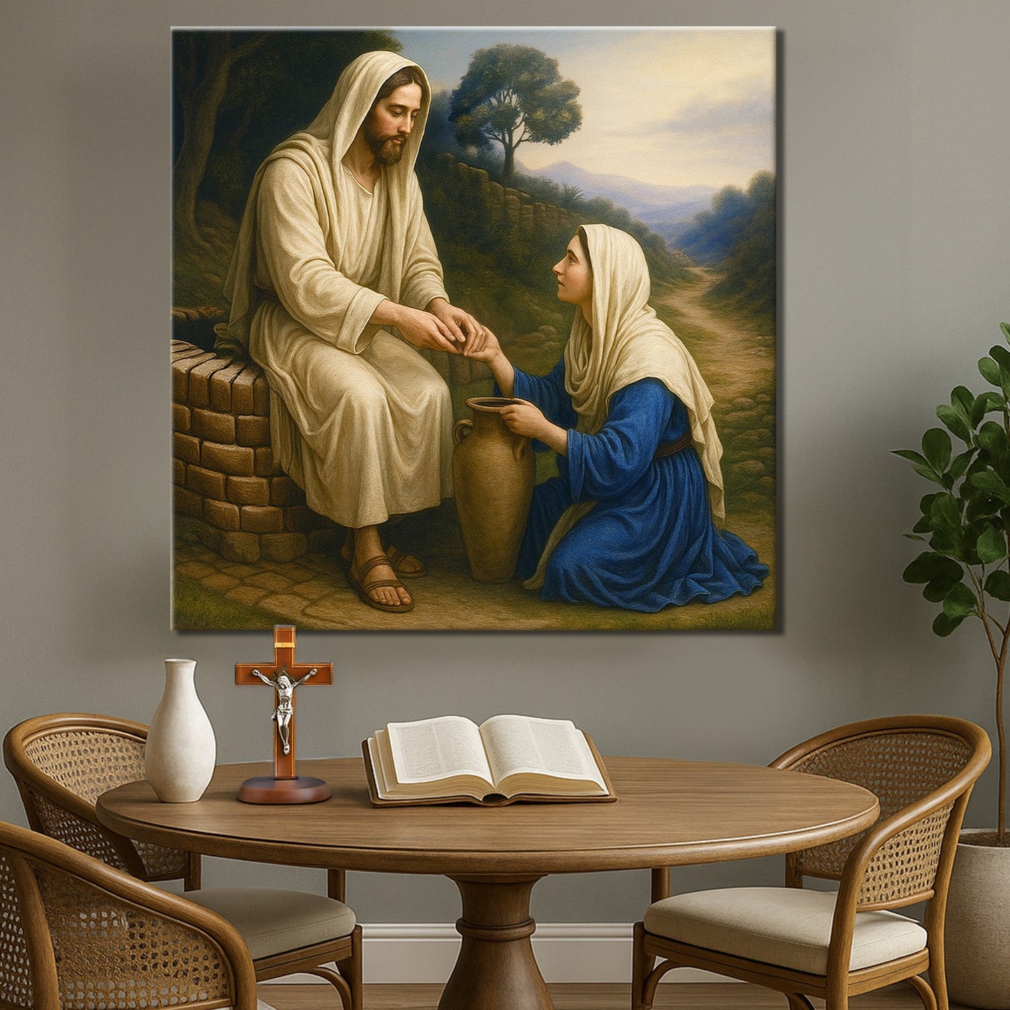 Samaritan at the Well Faith Canvas Wall Art
