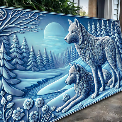 3D Wolves Wall Art Decor