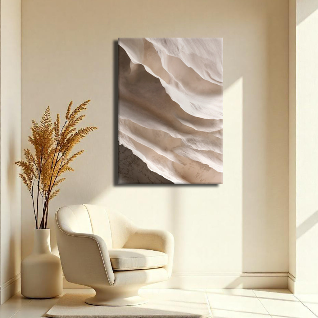 Light Neutral Impasto Canvas Wall Art