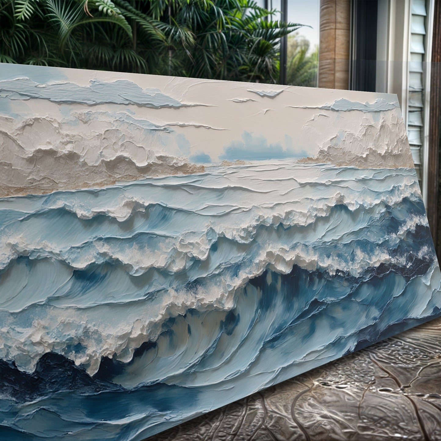Ocean Embrace Coastal Canvas Wall Art