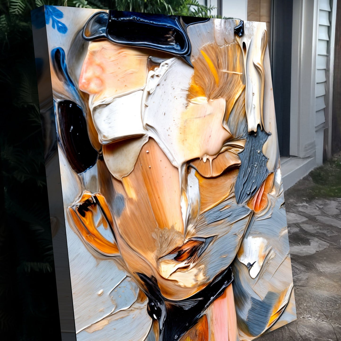 Beyond The Face Abstract Canvas Wall Art