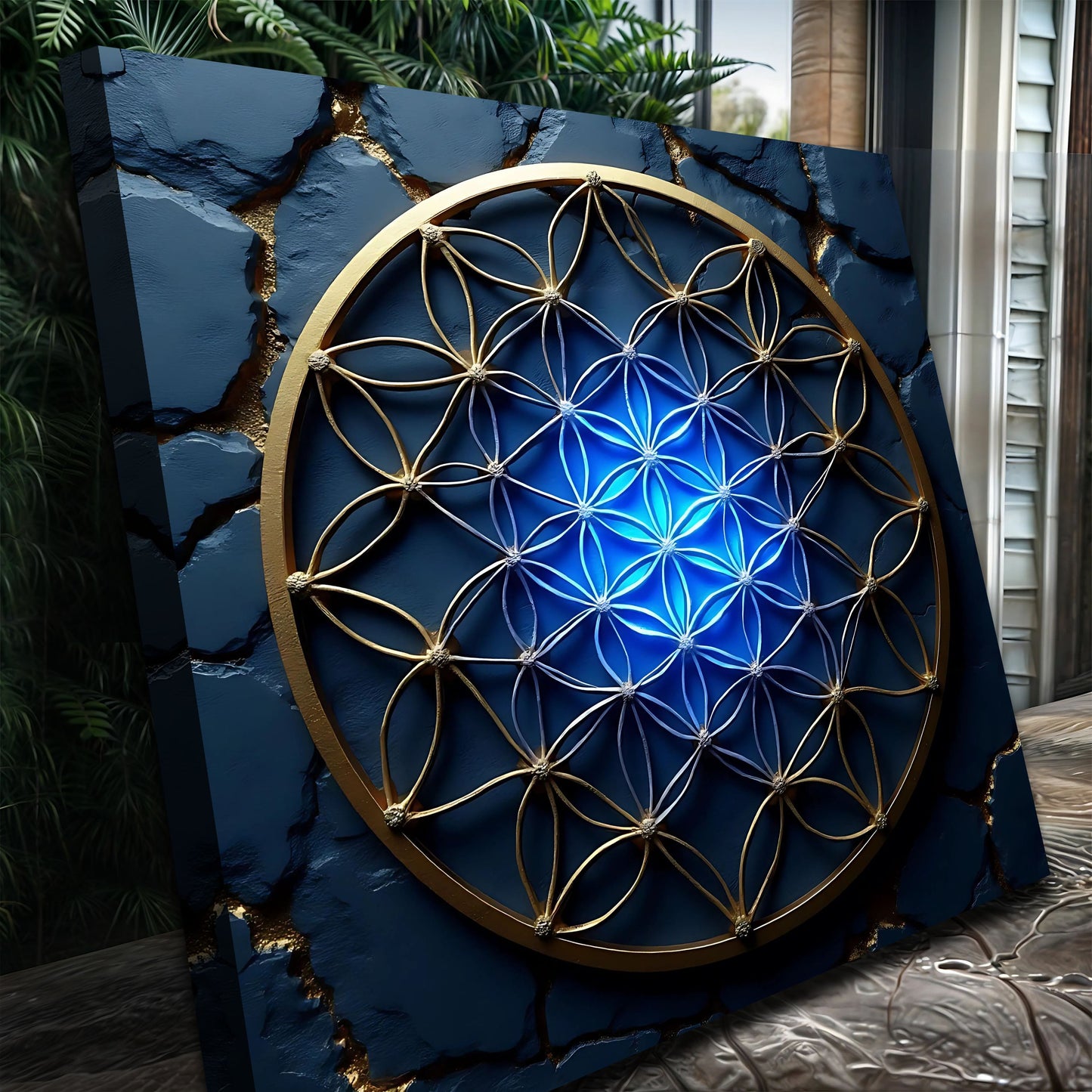 Flower of Life Canvas Wall Art - Style B