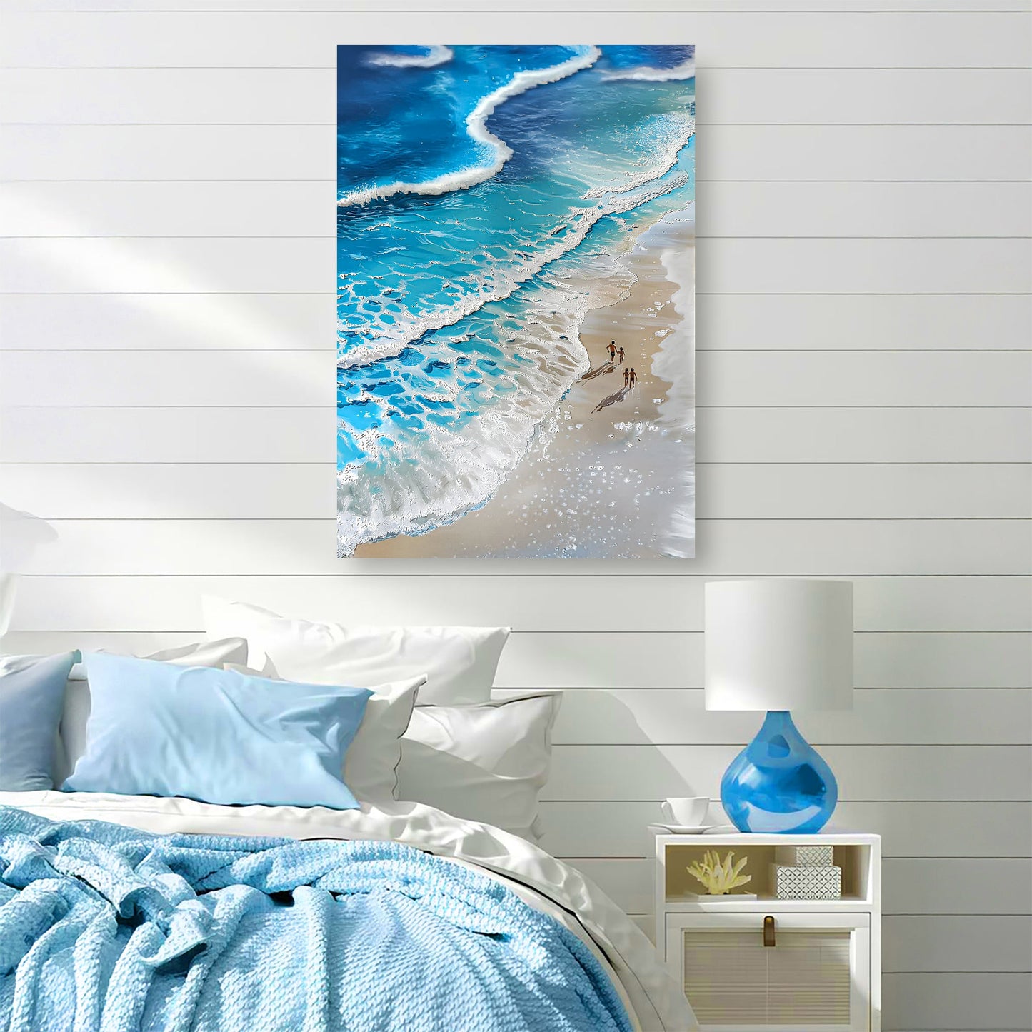 Beachfront Painting Coastal Canvas Wall Art