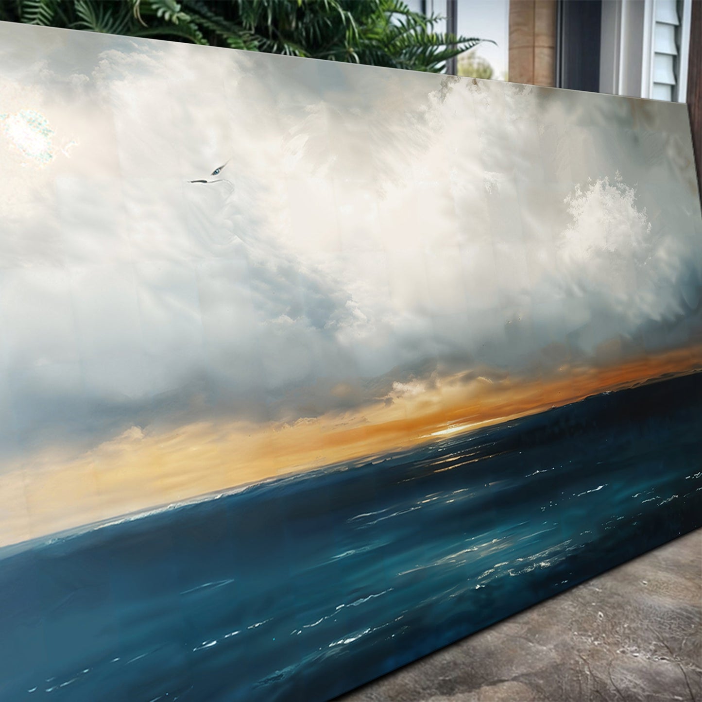 Waterscape Abstract Canvas Wall Art III