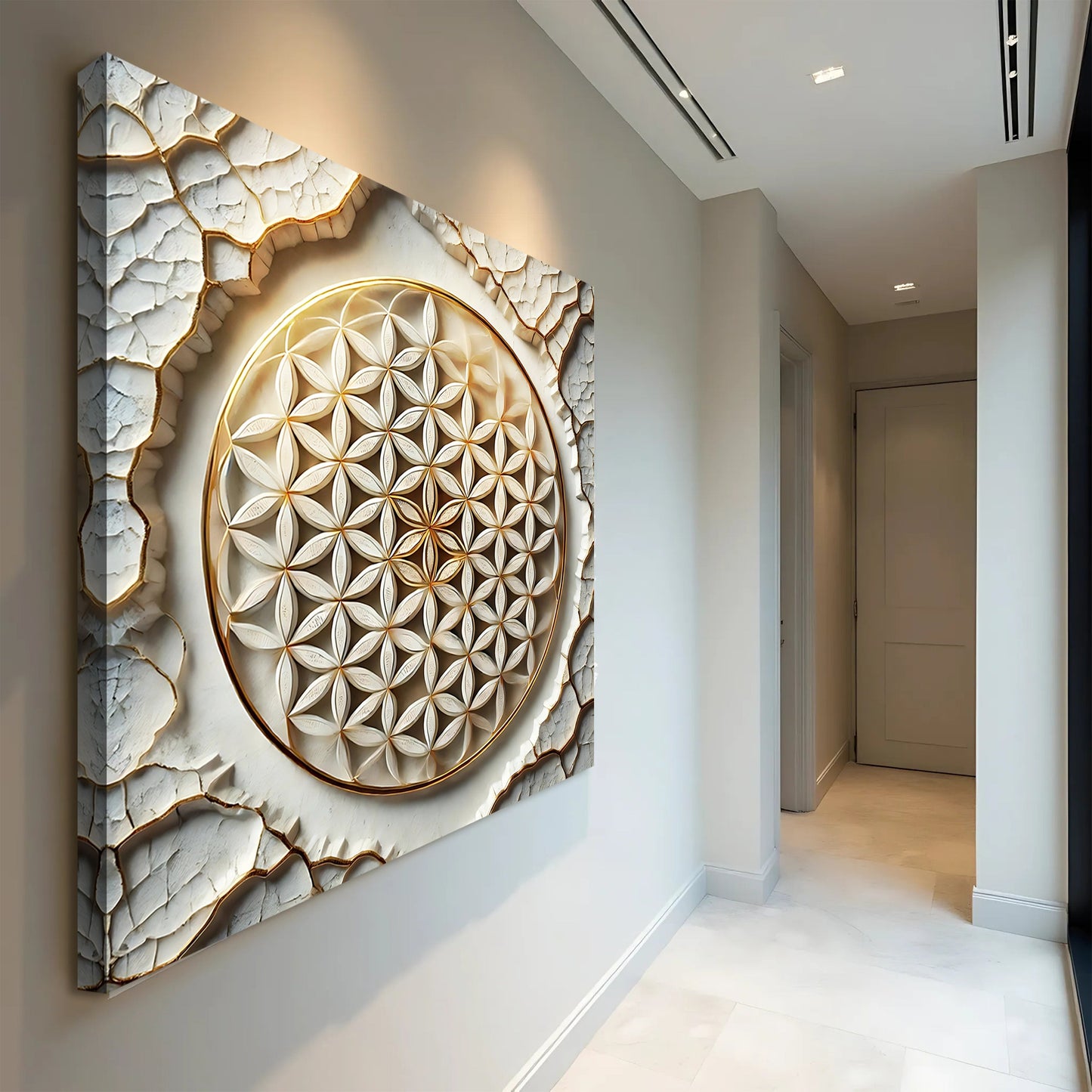 Flower of Life 3D Canvas Wall Art - Style C