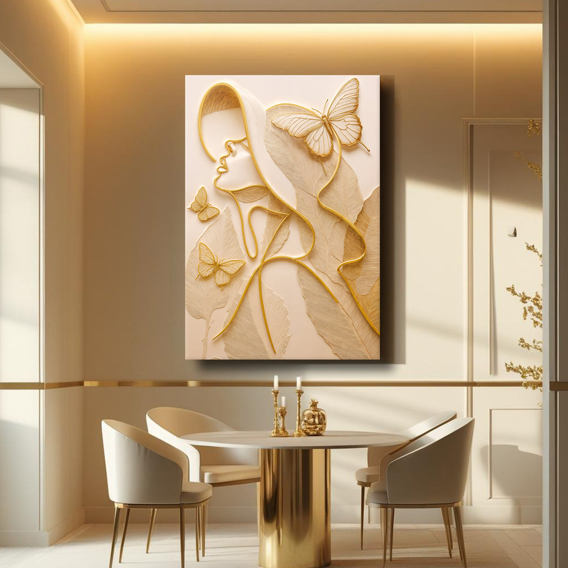 Minimalist Woman Line Art Canvas Wall Art