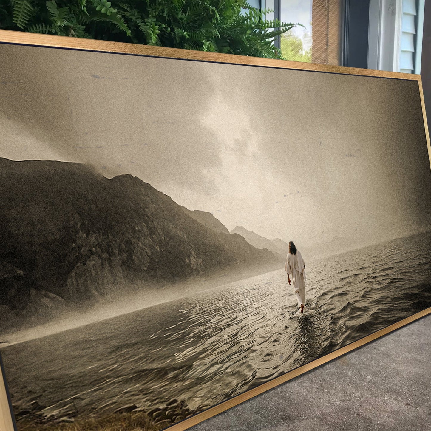 Walking On Water Faith Canvas Wall Art