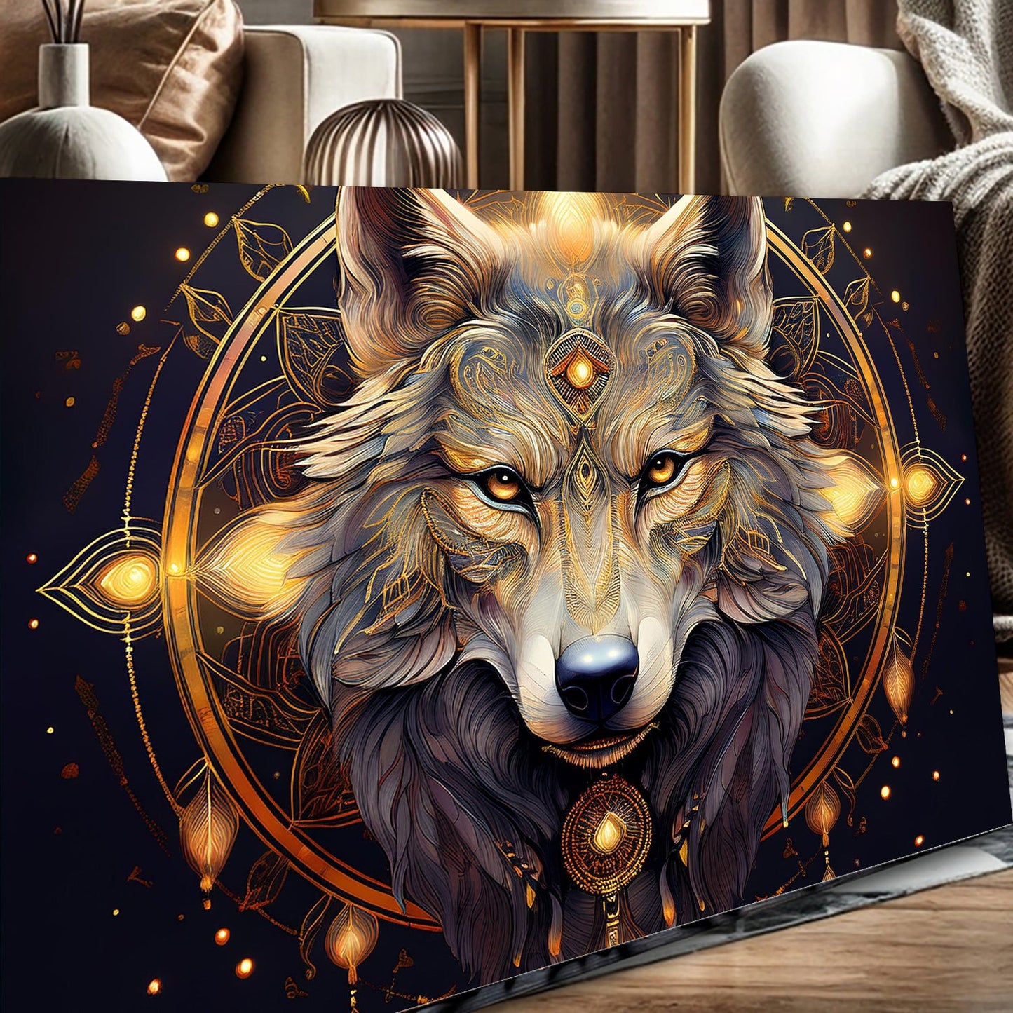 Wolf Head Canvas Wall Art