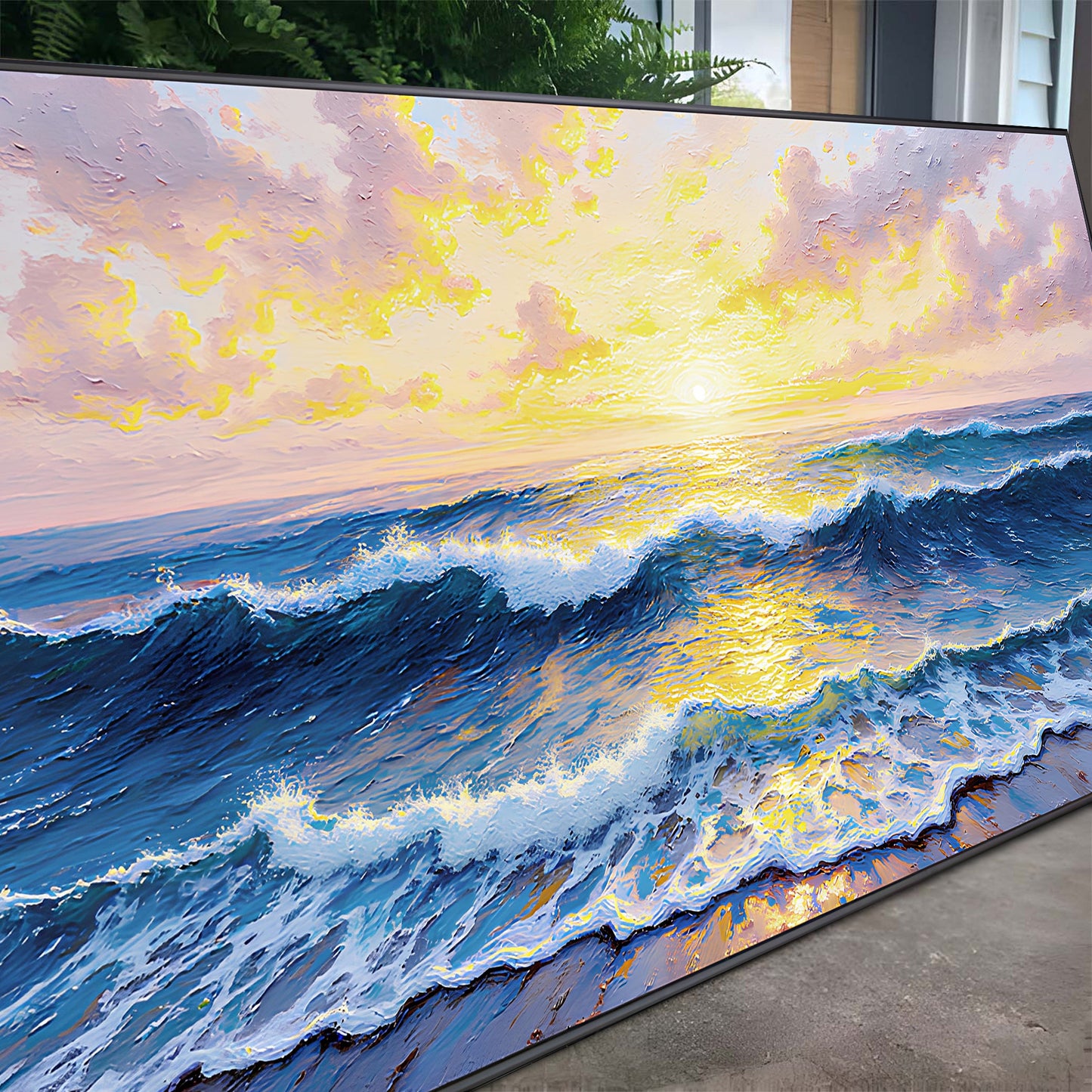 Golden Horizon Canvas Wall Art - Landscape Print