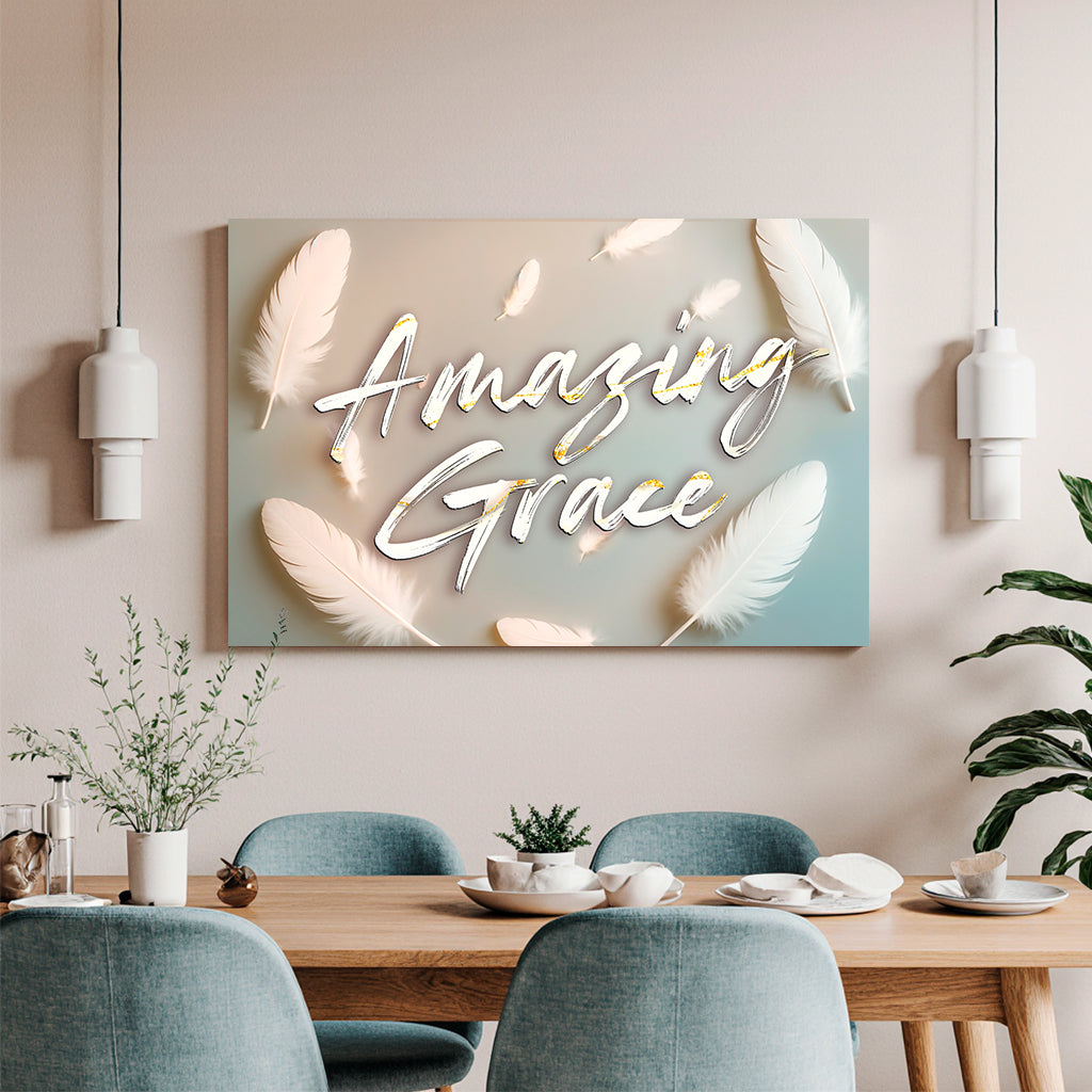 Amazing Grace Faith Canvas Sign