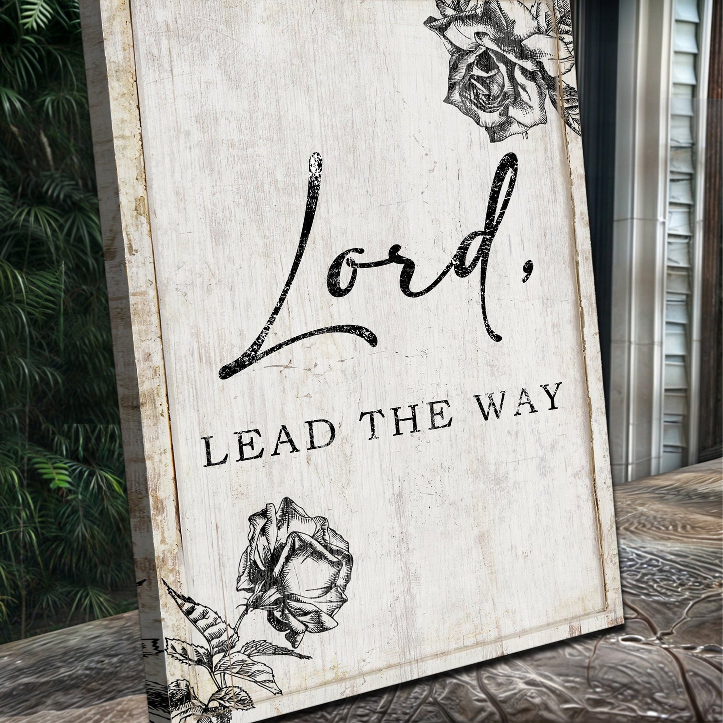Lord Lead The Way Faith Canvas Sign