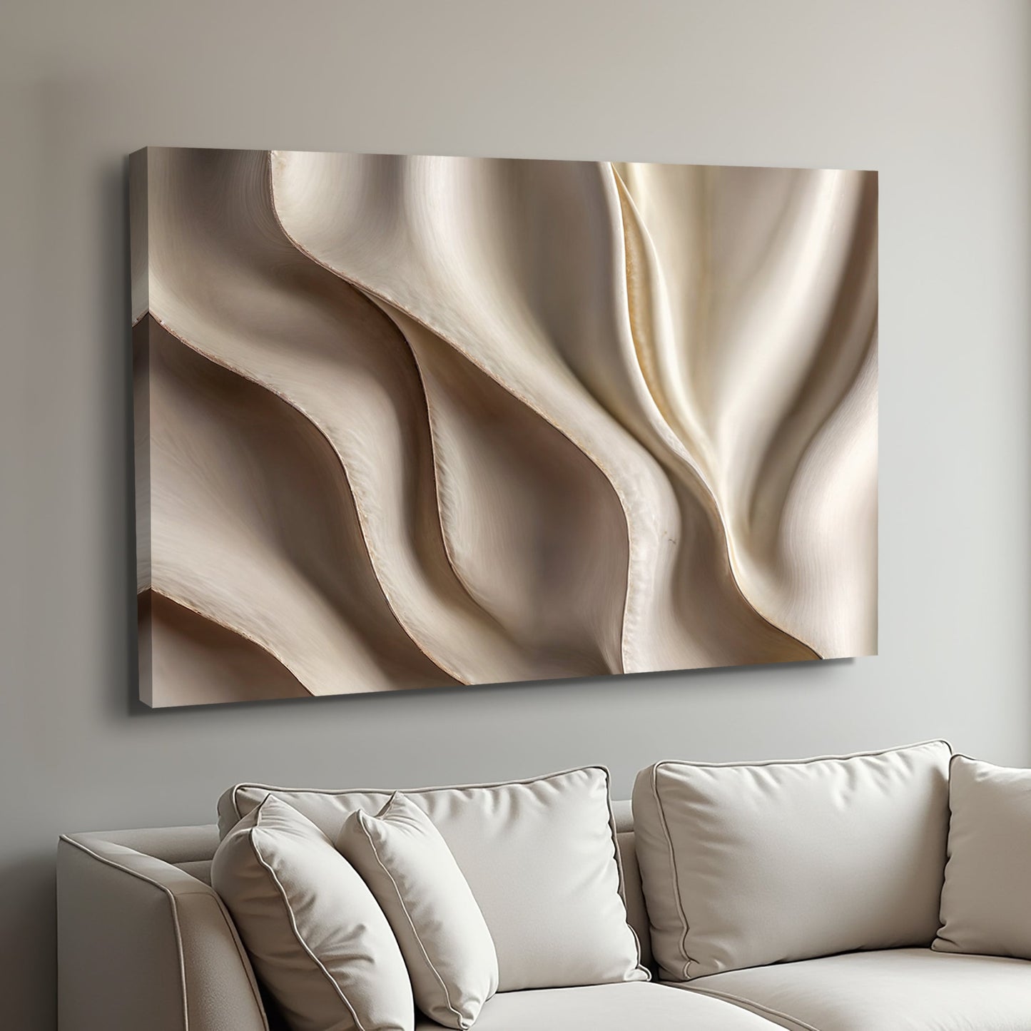 3D Abstract Waves Canvas Wall Art