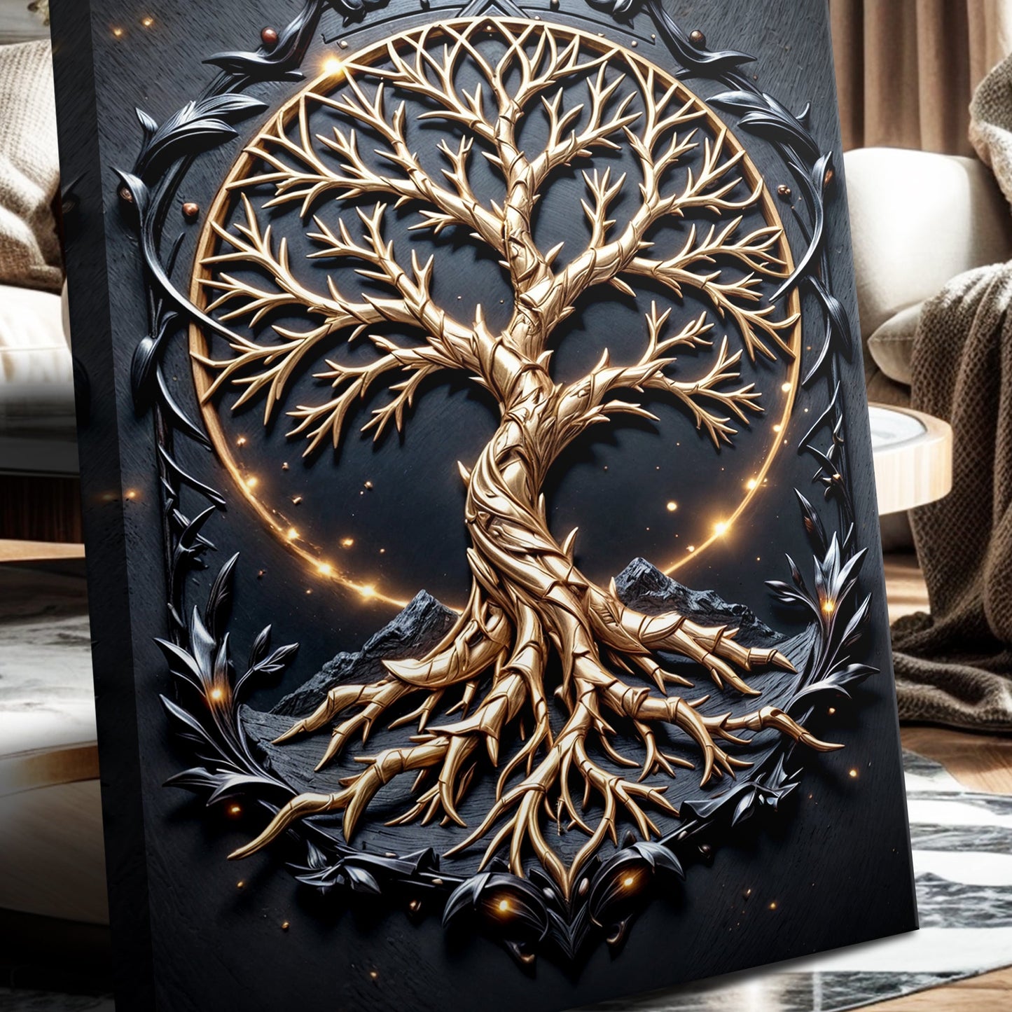 3D Celtic Tree of Life Canvas Wall Art II