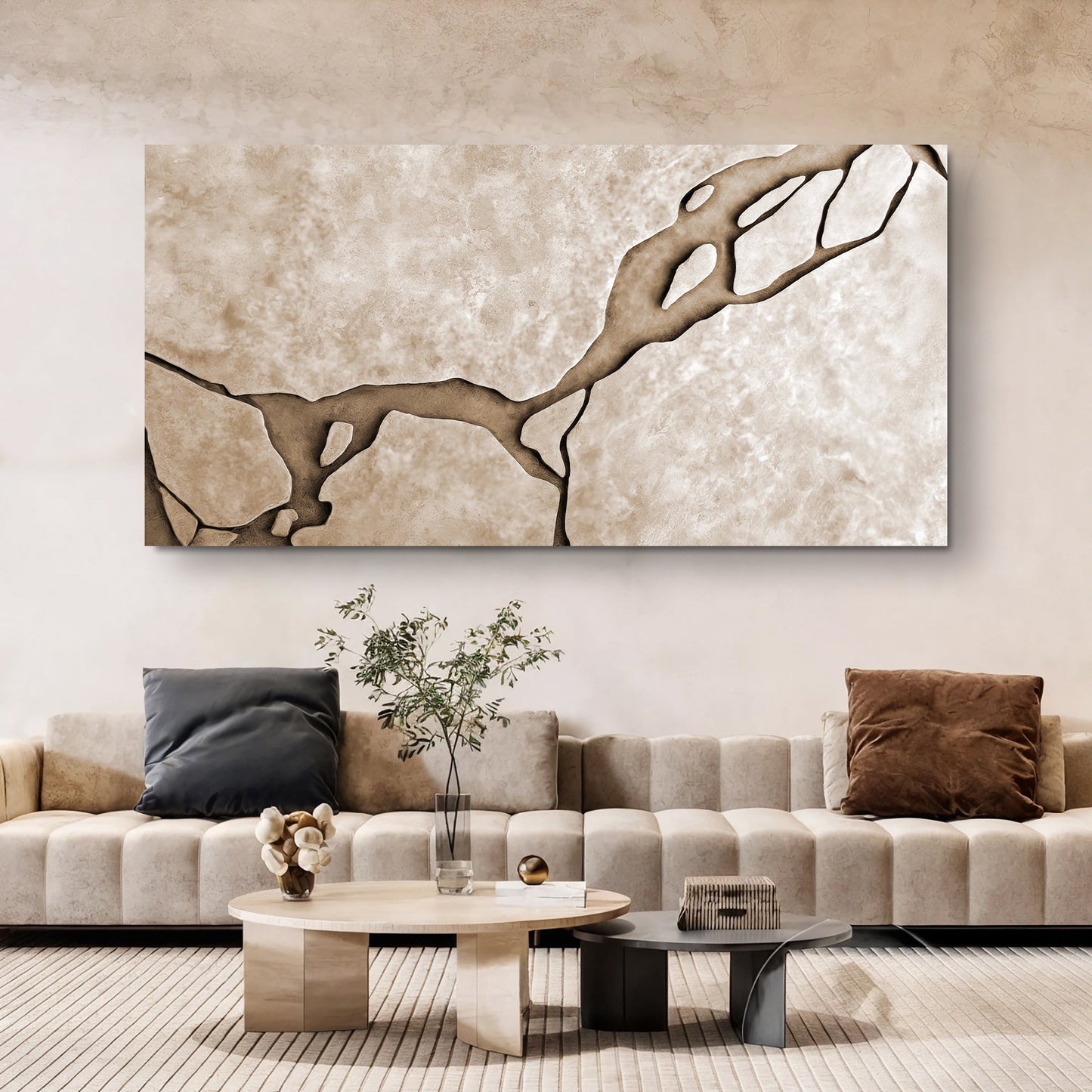 Muddy Abstract Canvas Wall Art