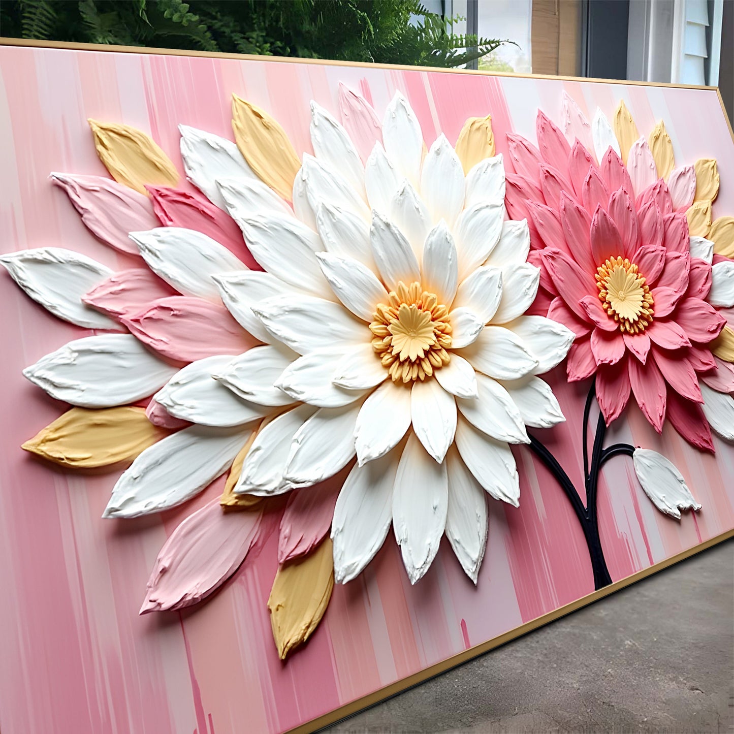 Blushing Blooms Pink Floral Canvas Wall Art
