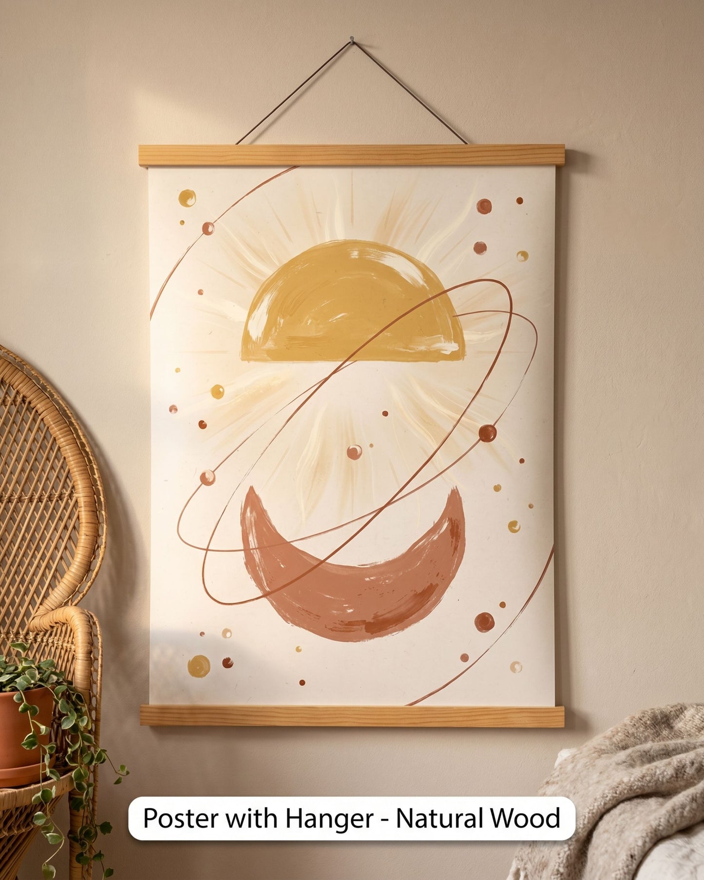 Golden Arc Celestial Boho Wall Art