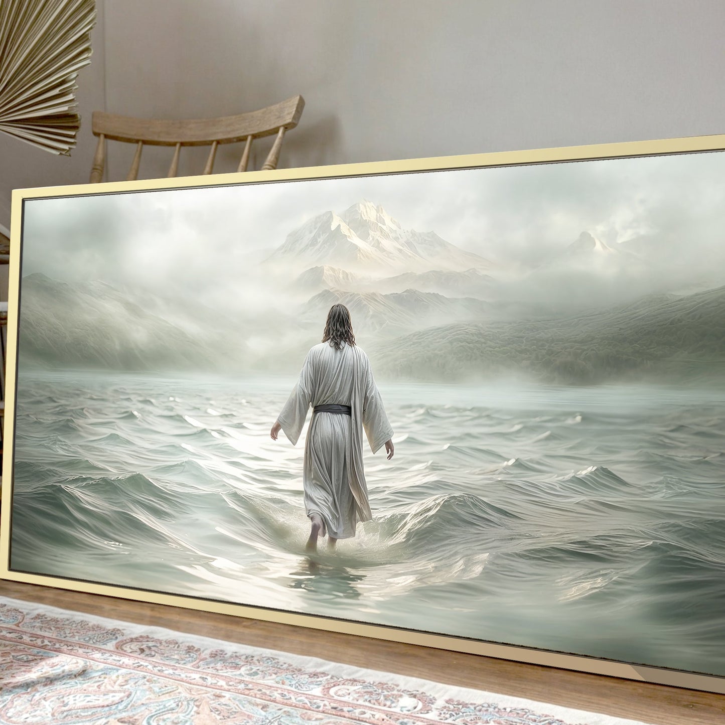Walking on Water Faith Canvas Wall Art V