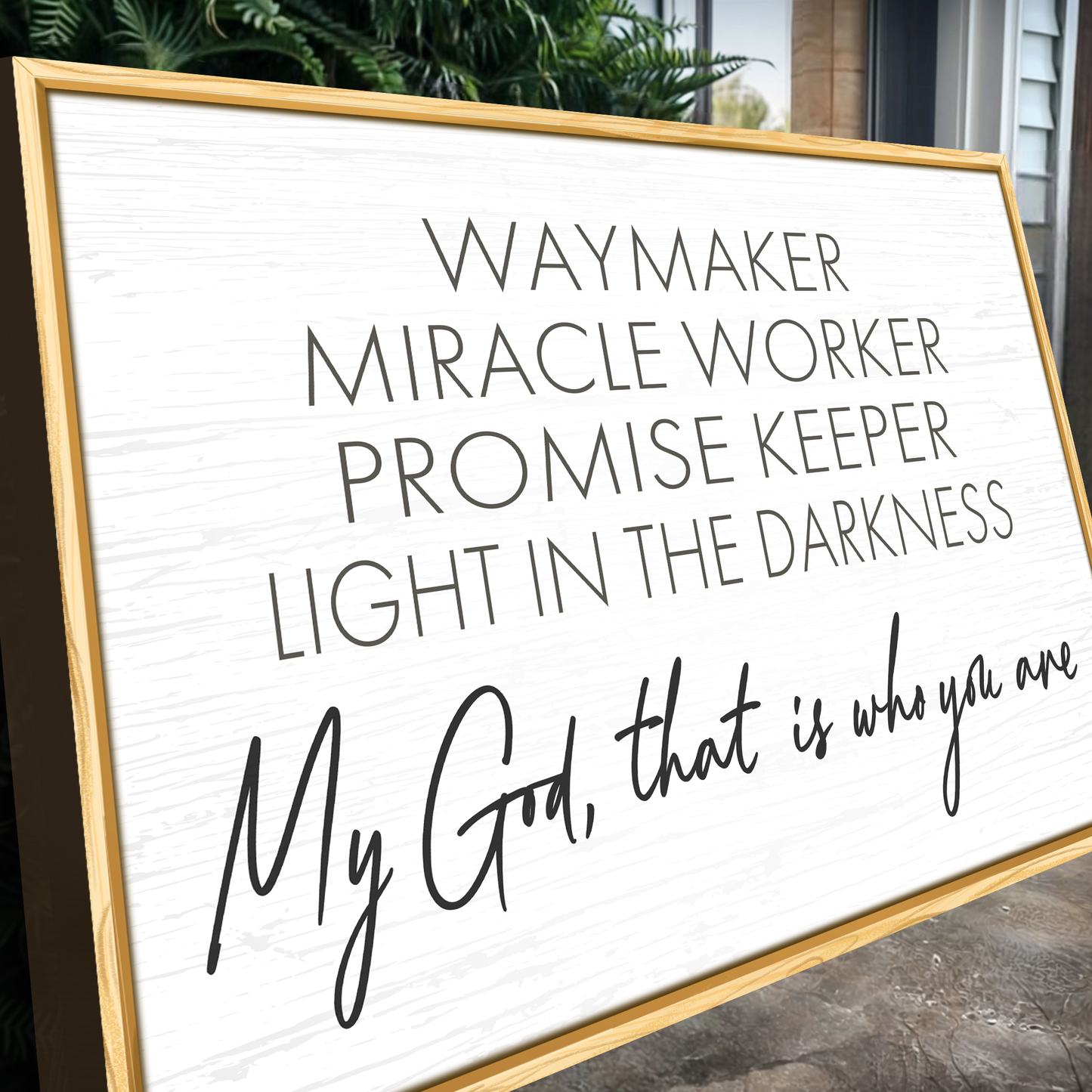 Way Maker Miracle Worker Faith Sign Canvas Wall Art