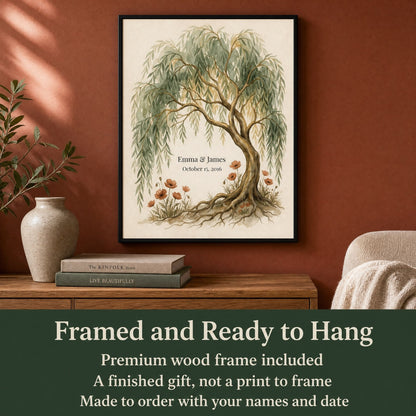 Personalized Willow Tree 9th Anniversary Wall Art