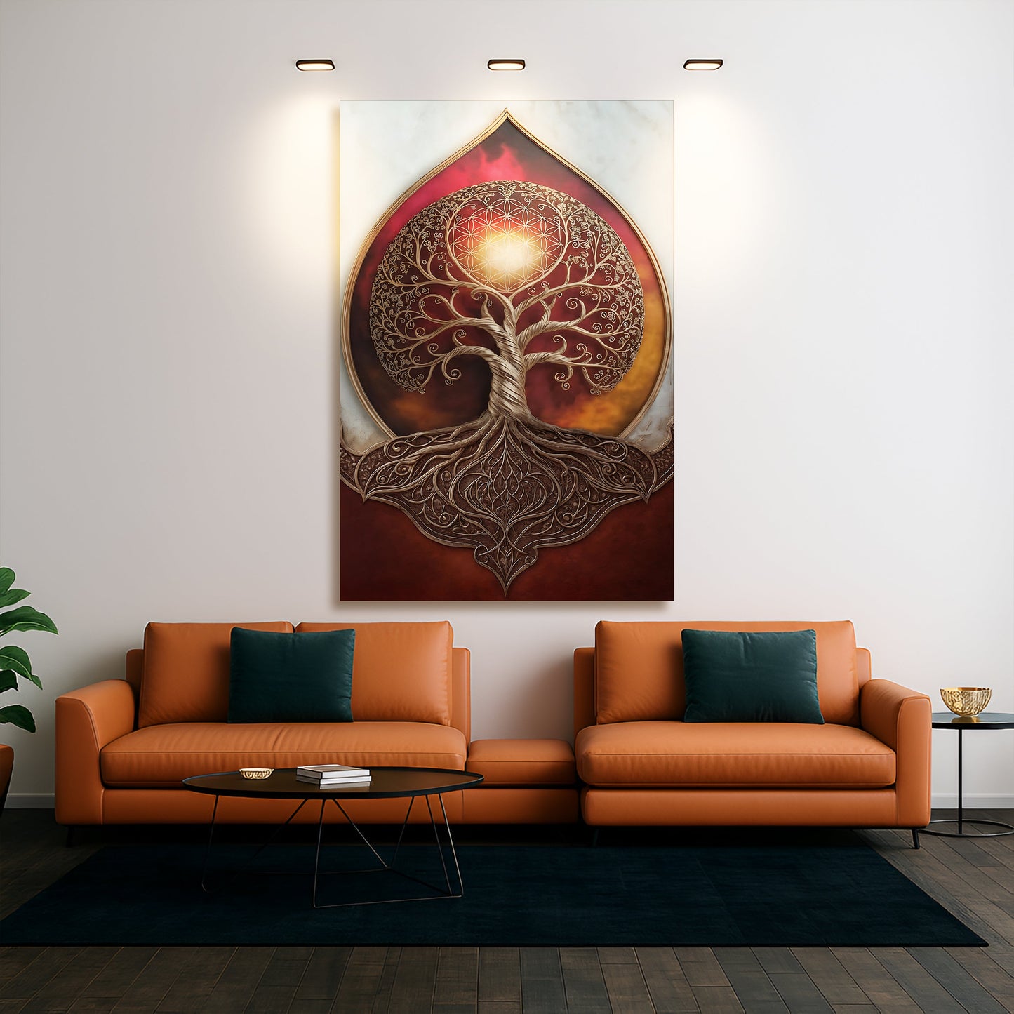 Tree of Life Sacred Geometry Abstract Canvas Wall Art