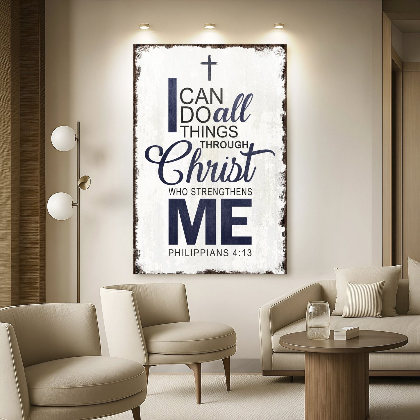 Philippians 4:13 I Can Do All Things Faith Canvas Wall Art