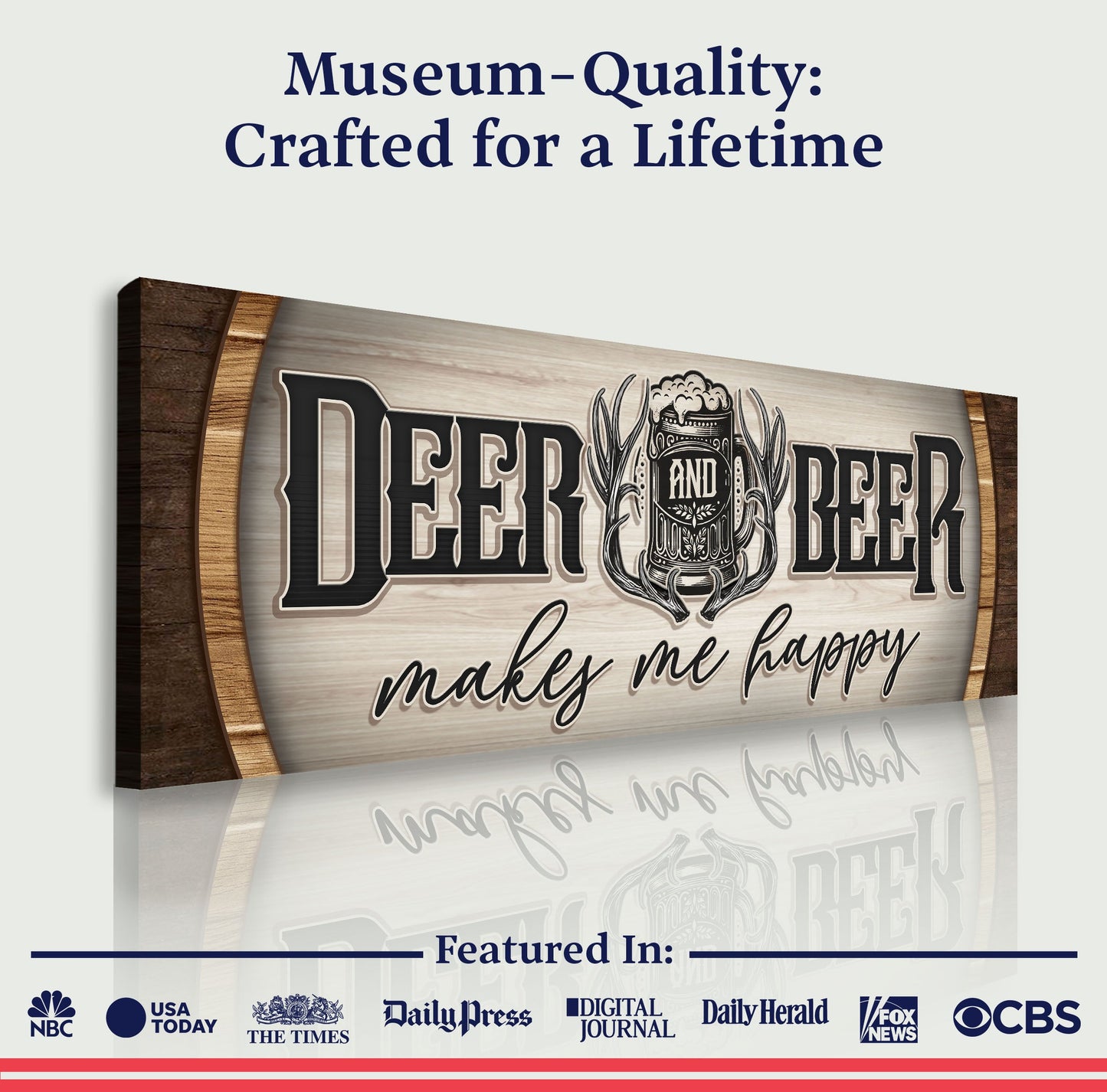 Deer and Beer Hunting Canvas Wall Art II