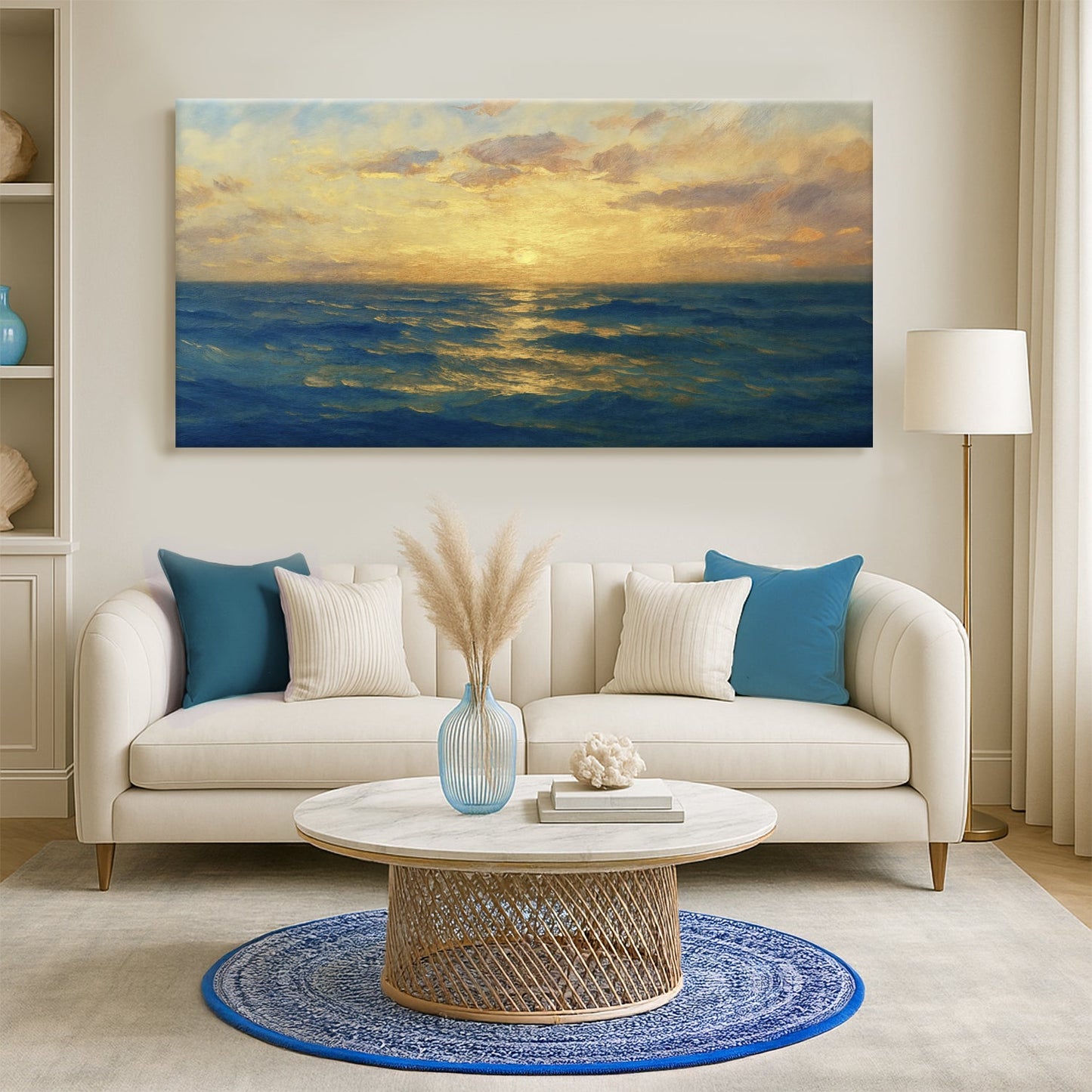 Waterscape Abstract Canvas Wall Art VII