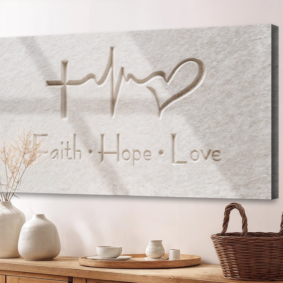 Faith Hope Love Canvas Wall Art IV