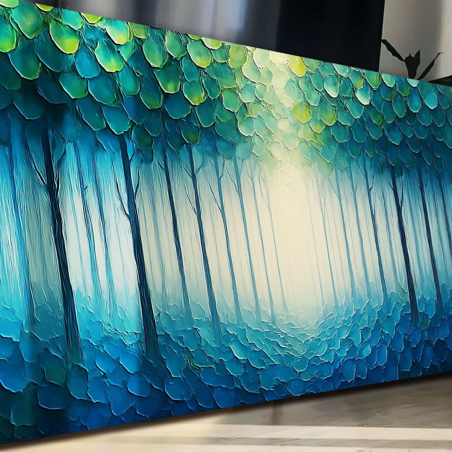 Forest Whispers Impasto Canvas Wall Art