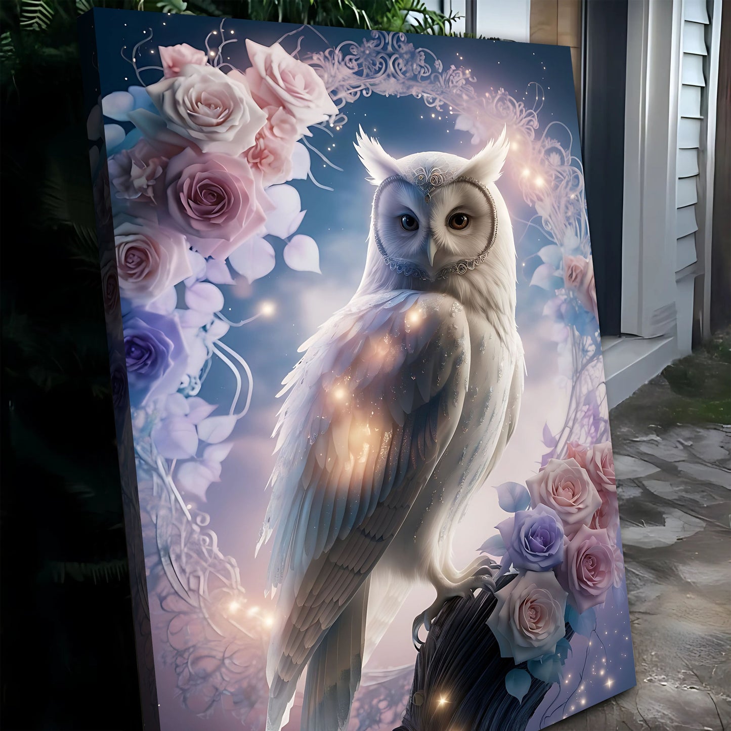 3D Owl Canvas Wall Art